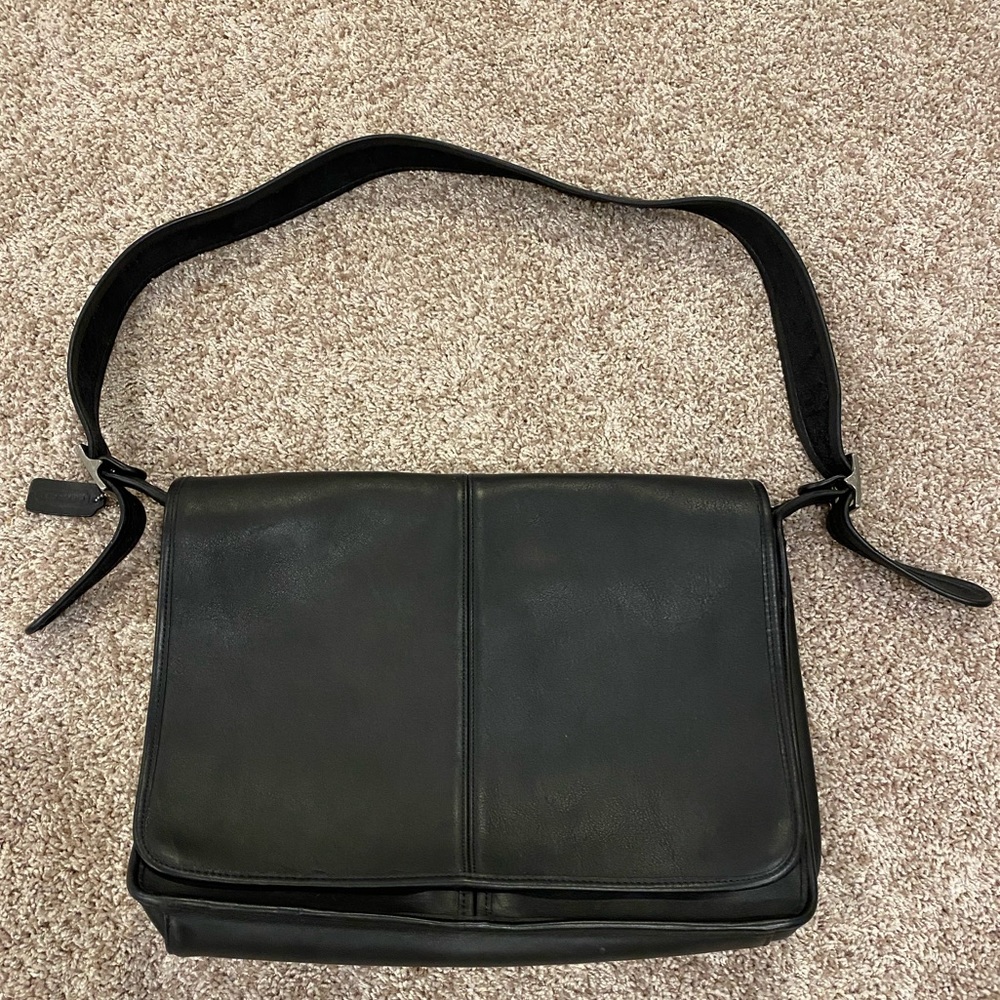 Vintage leather Coach messenger / work bag